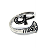 Silver Ankh Ring Egyptian Ring - Moon Raven Designs