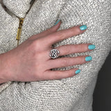 Auryn Snake Ring - .925 Sterling Silver - Polished Oxidized Finish - Adjustable Band - Ouroboros Neverending Story Jewelry Gift - Moon Raven Designs