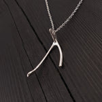 Broken Wishbone Necklace - Moon Raven Designs