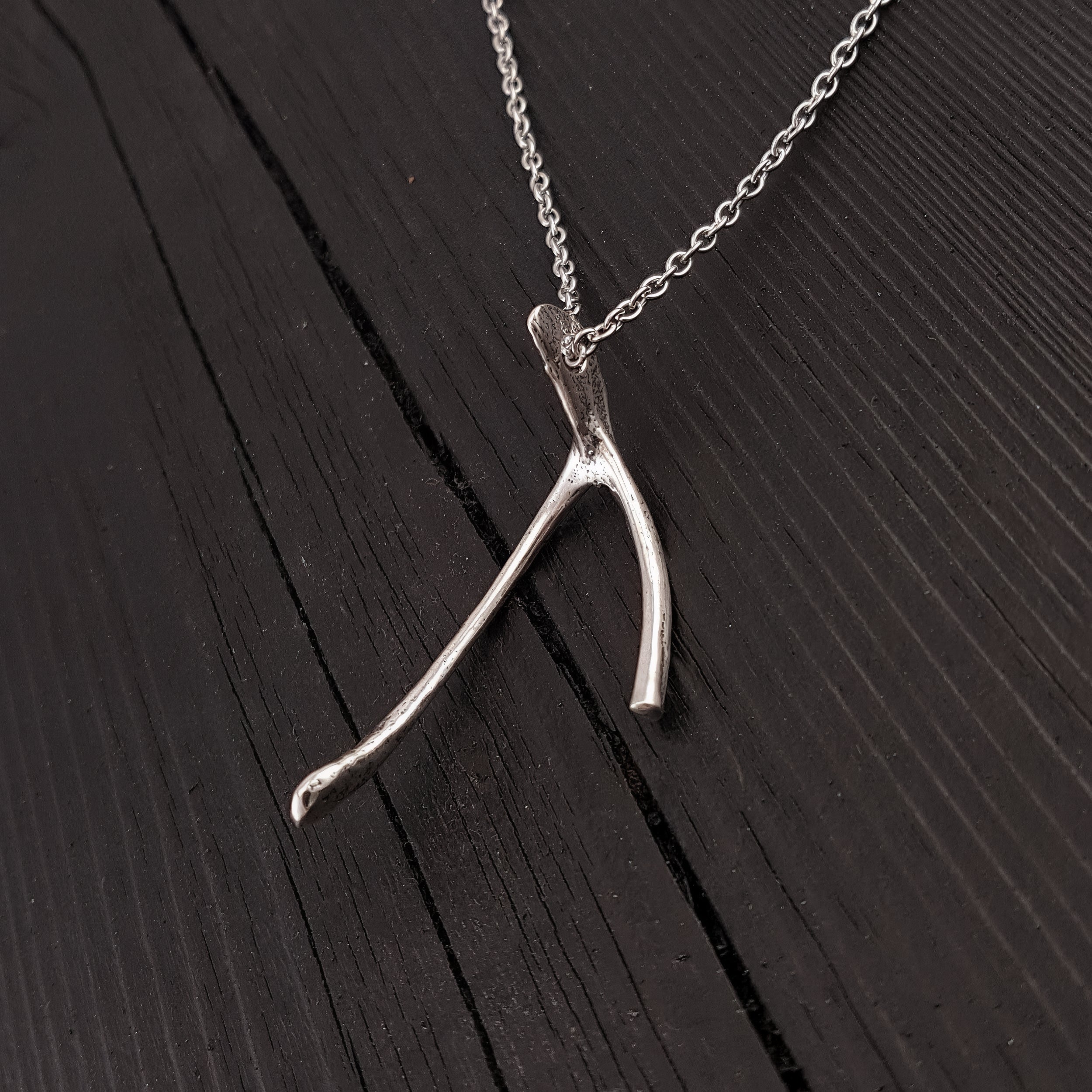 Broken Wishbone Necklace - Moon Raven Designs