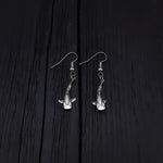 Tiny Whale Shark Earrings - Solid 925 Sterling Silver - Moon Raven Designs