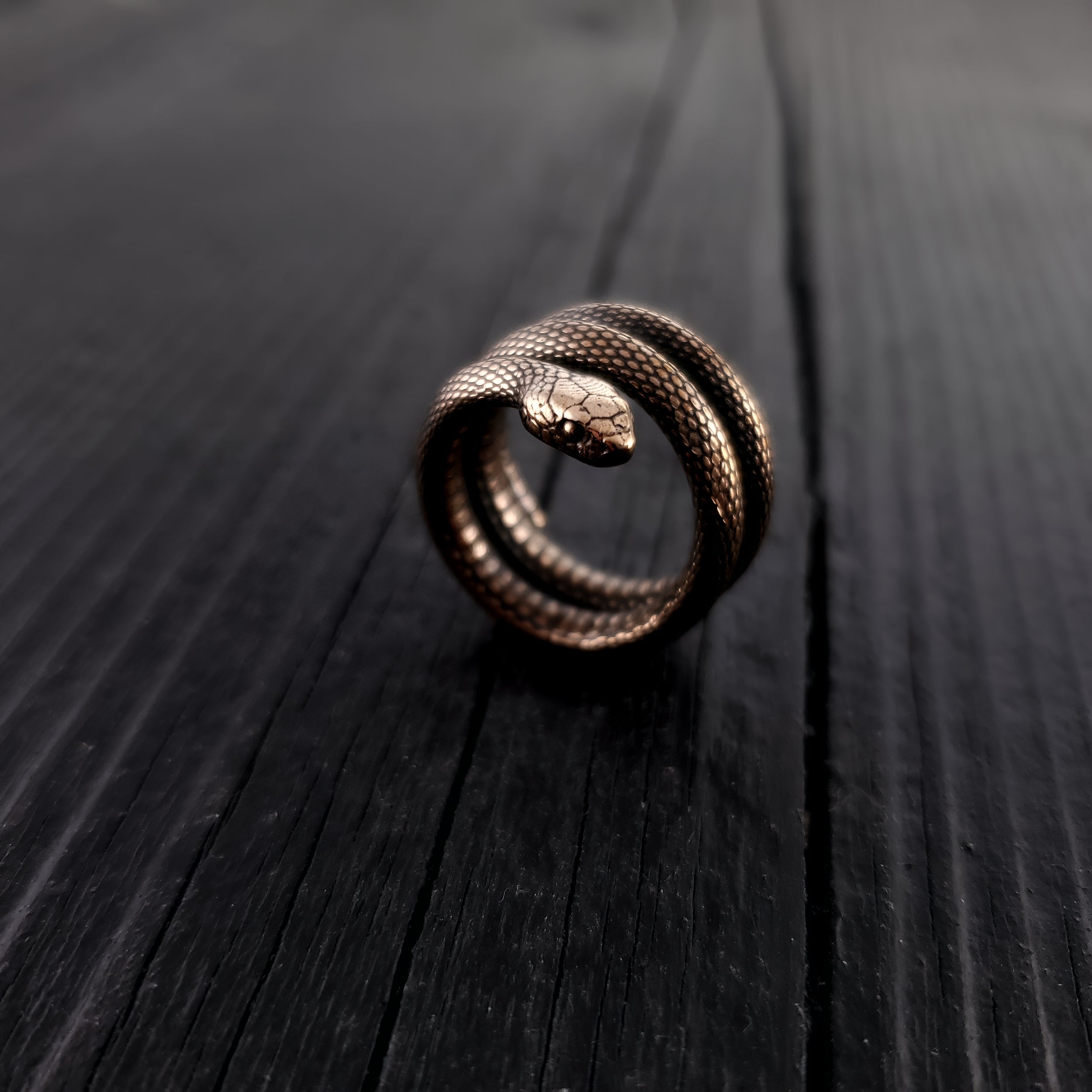 Colubrid Snake Wrap Ring - Moon Raven Designs 
