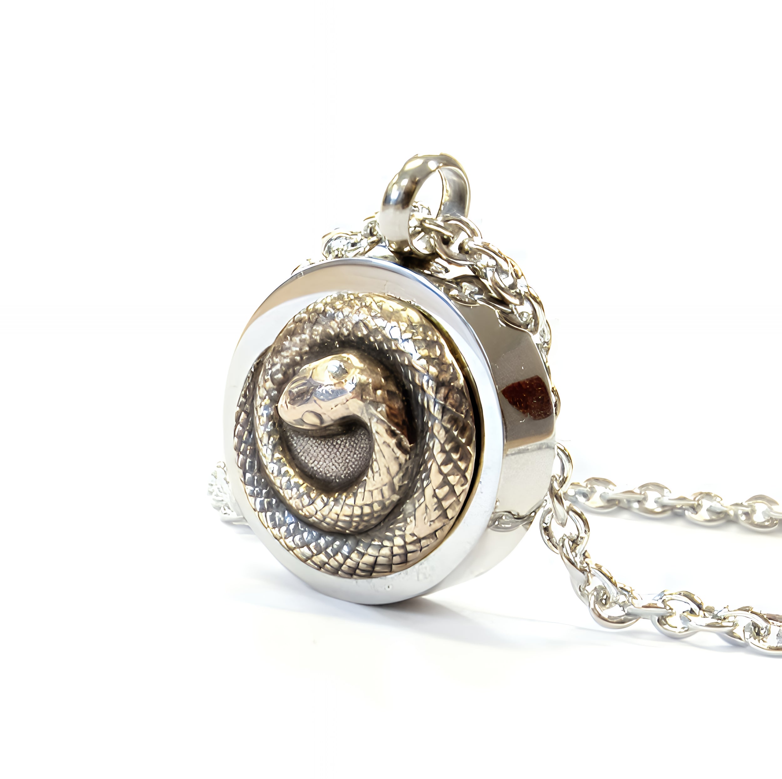 Bronze Snake Urn Necklace - Moon Raven Designs