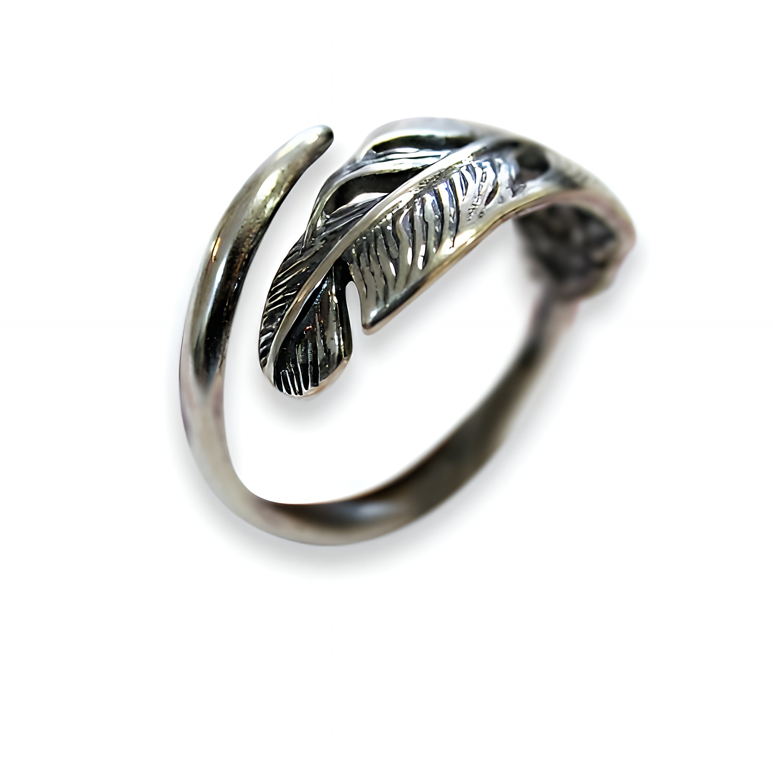 Silver Long Quilled Feather - Moon Raven Designs