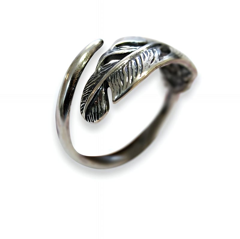 Silver Long Quilled Feather - Moon Raven Designs