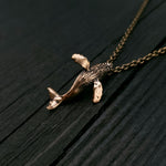 My breaching humpback whale is the perfect gift for anyone that appreciates these magnificent ocean mammals. This whale is completely three dimensional. It is cast in solid bronze with a generous integrated bail.