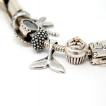 Whale Tail - 925 Sterling Silver European Style Charm Bead - Fits most Major Brands