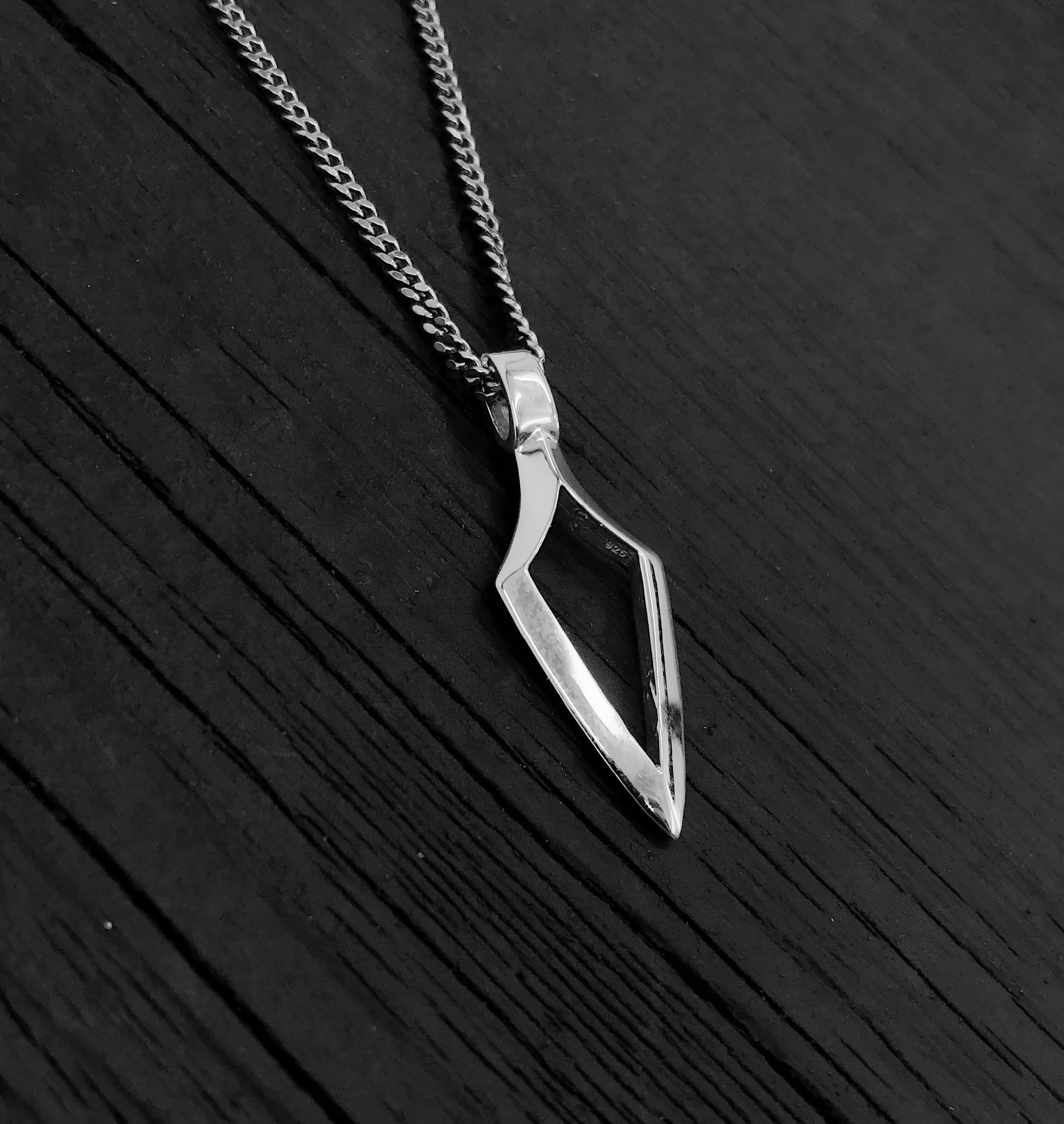 Sterling Silver 3D Pierced Broadhead Pendant | Unique Bow-Hunting Gift | Handmade Hunter Jewelry - Unisex Gift