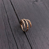Gold ring with three claw designs, elegant craftsmanship | Moon Raven