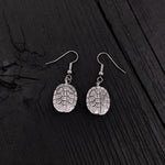 Silver earrings with detailed turtle design | Moon Raven