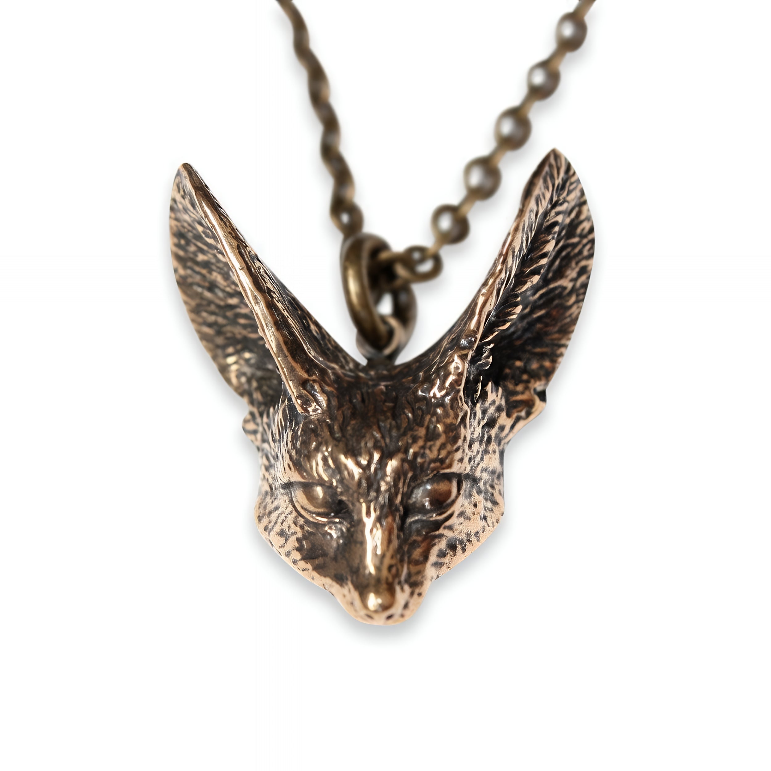Fennec Fox Head Pendant Necklace - Moon Raven Designs