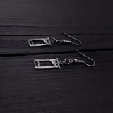 Tiny Guillotine Earrings - Solid Hand Cast 925 Sterling Silver on Stainless Steel Hooks - Moon Raven Designs