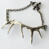 Antler Bracelet in Solid White Bronze - Moon Raven Designs