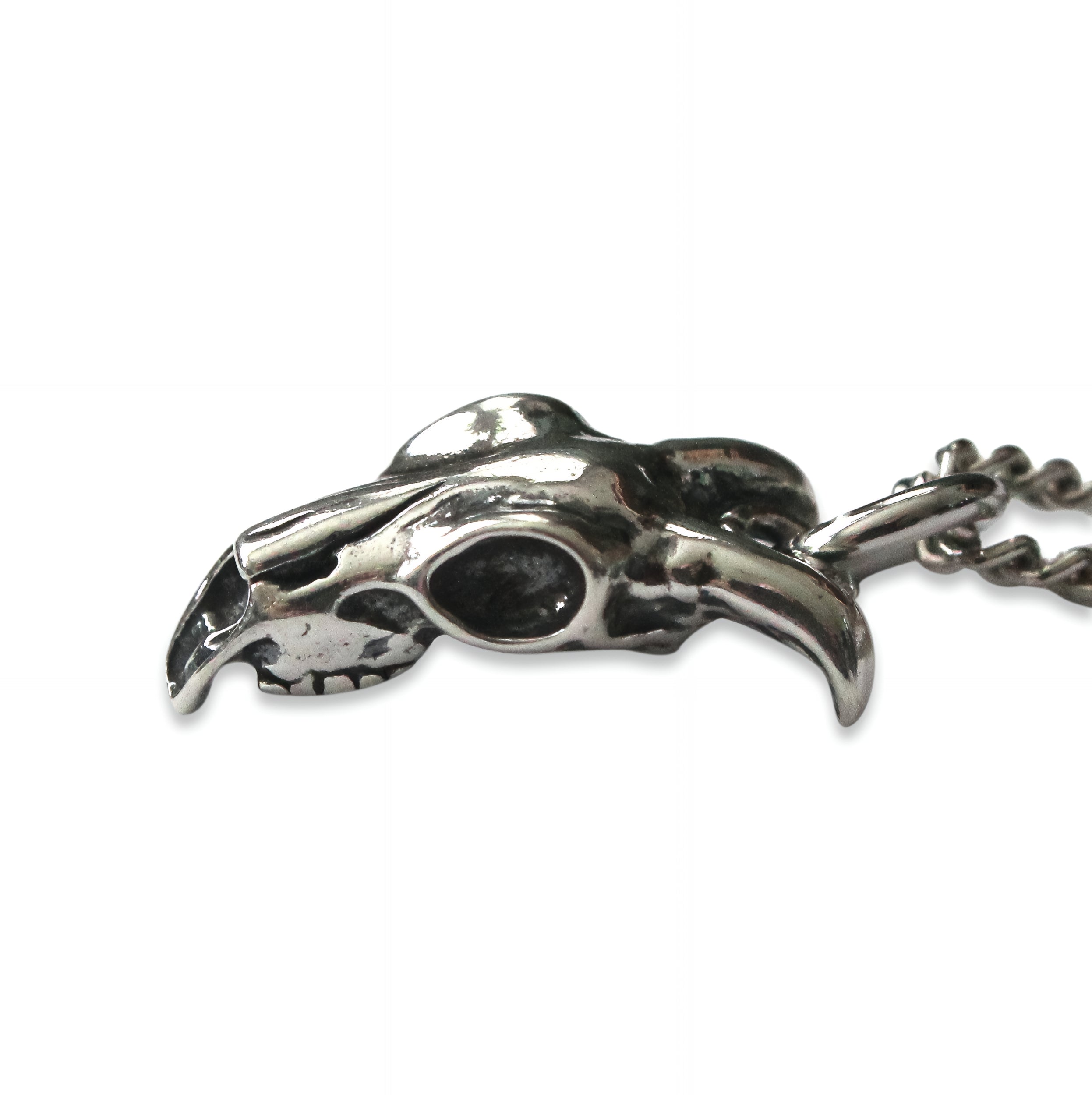 Tiny Ram Skull Necklace - Moon Raven Designs