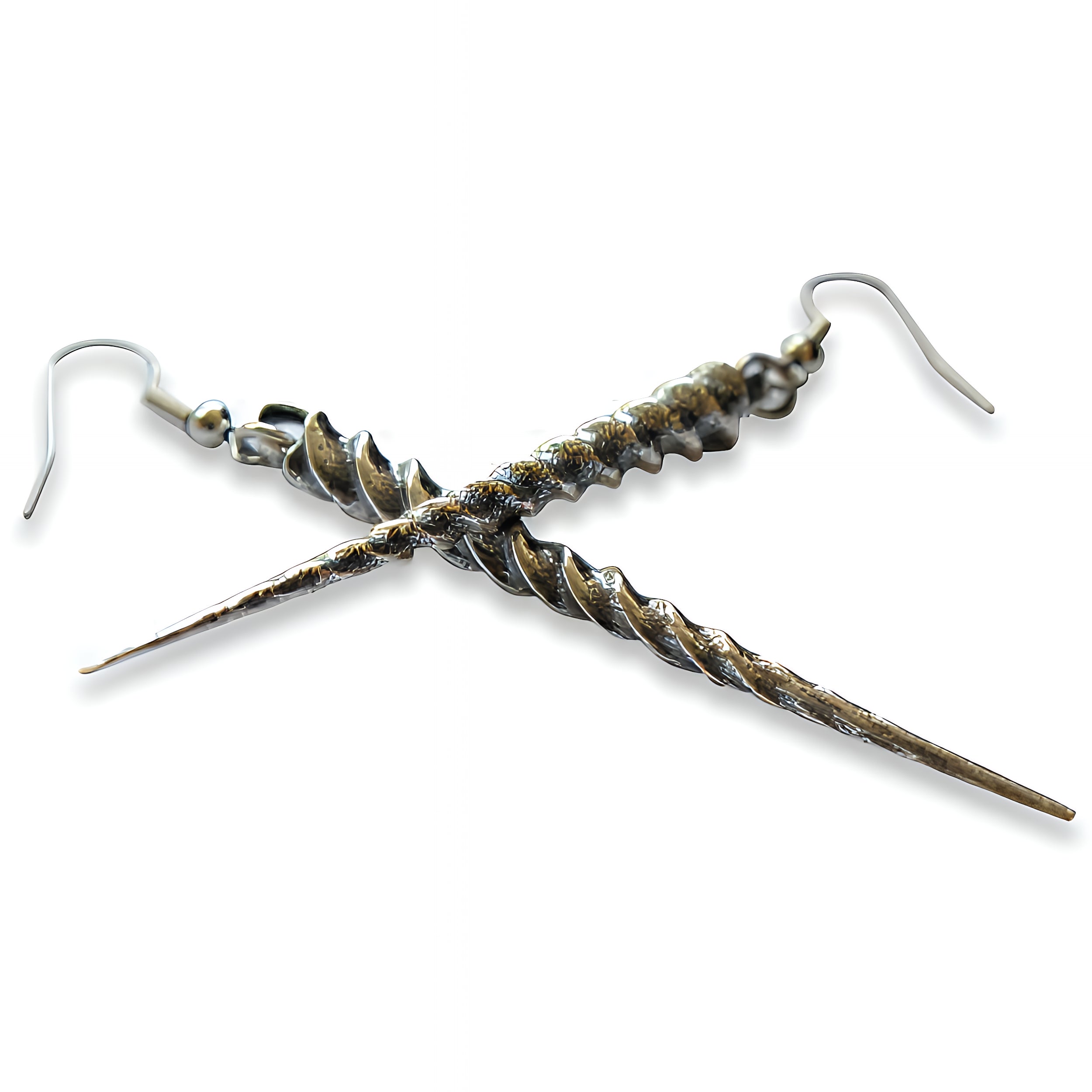 Silver Unicorn Horn Earrings - Moon Raven Designs