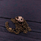 Wolverine Skull Necklace in Solid Bronze Wolverine Skull Pendant Wolverine Skull Jewelry