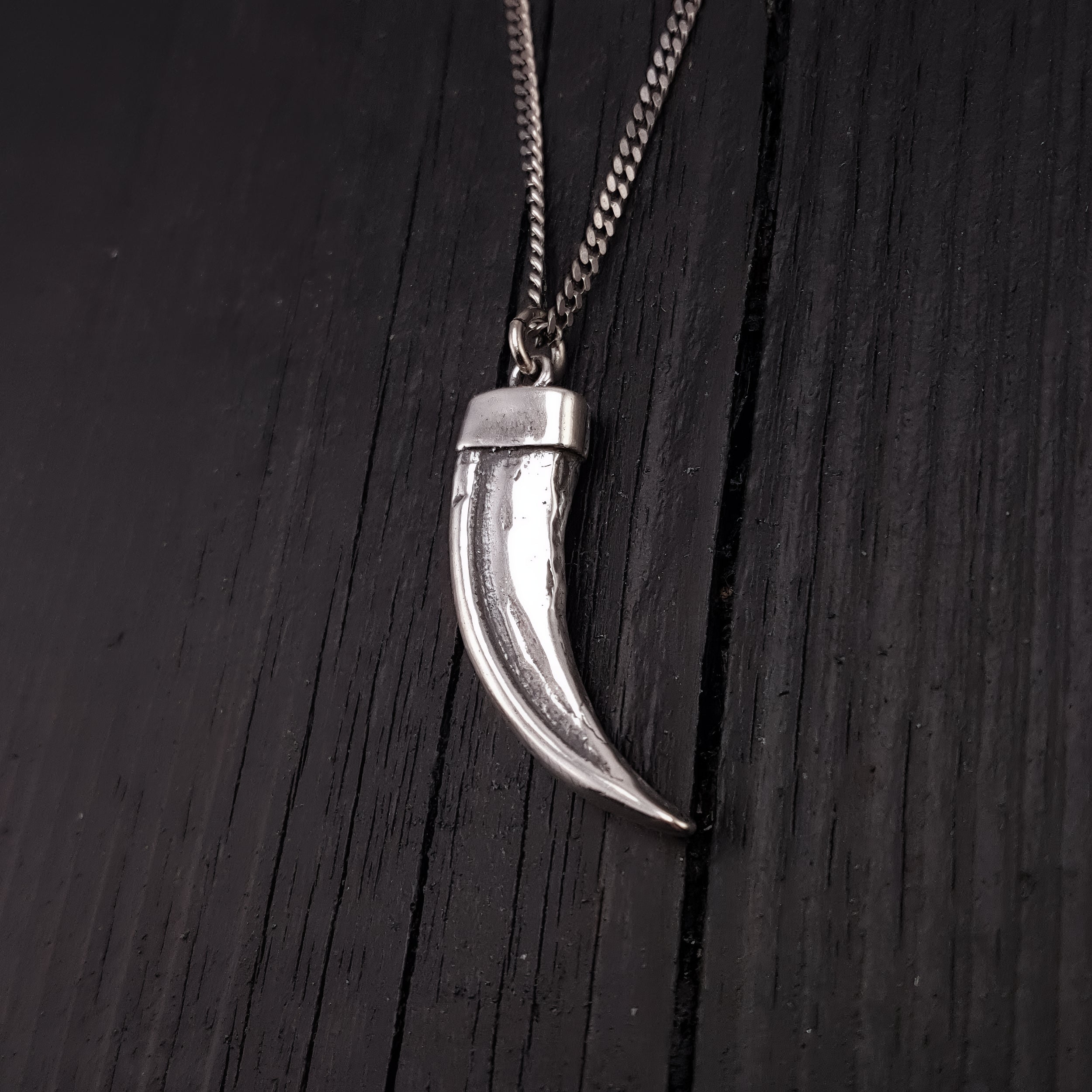 Honey Badger Claw Pendant Necklace - Solid Hand Cast 925 Sterling Silver - Fierce Wild Animal Unisex Jewelry - Multiple Chain Options