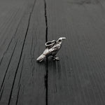 Sterling silver 3D standing raven pendant necklace for Women