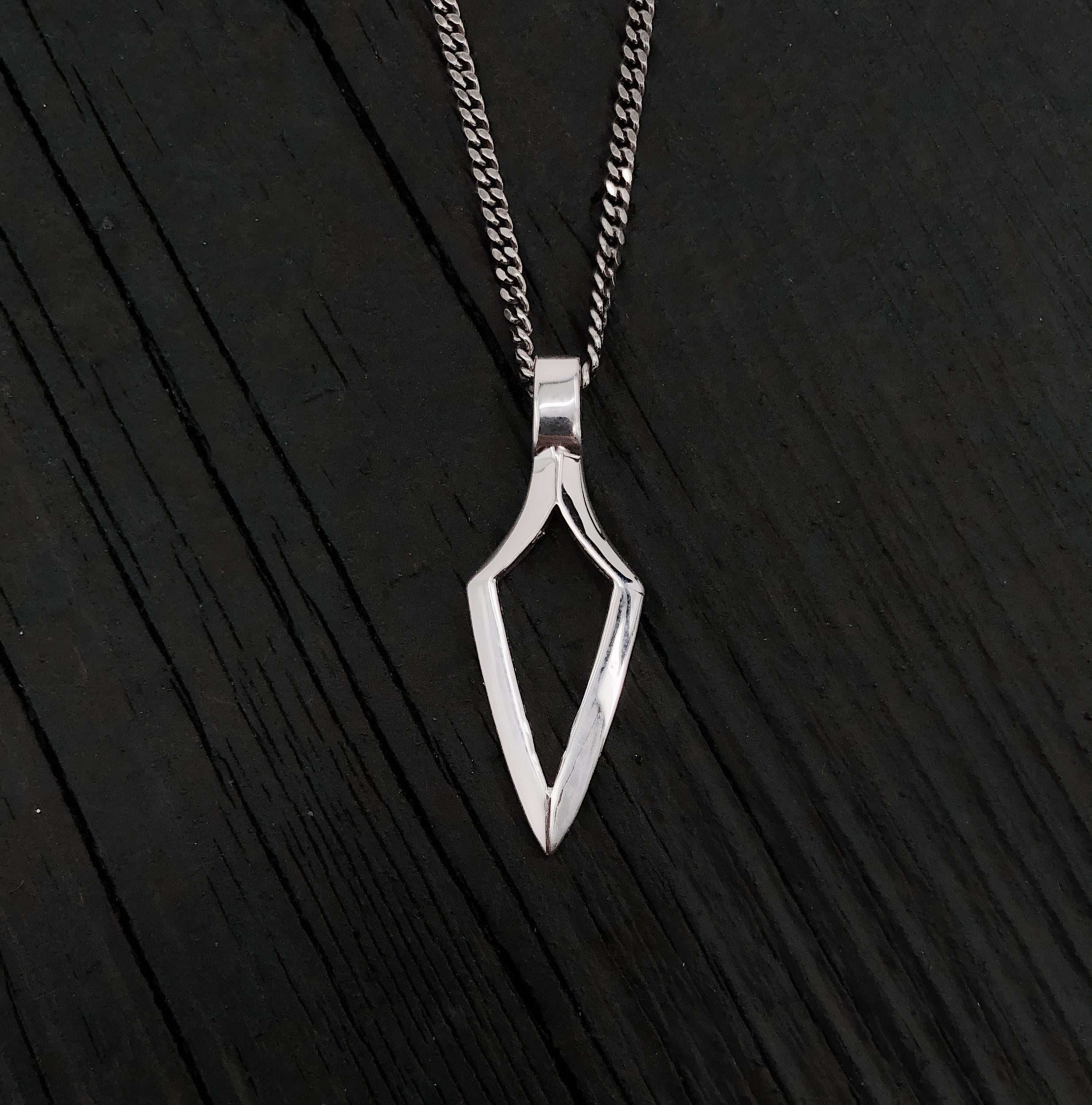 Sterling Silver 3D Pierced Broadhead Pendant | Unique Bow-Hunting Gift | Handmade Hunter Jewelry - Unisex Gift