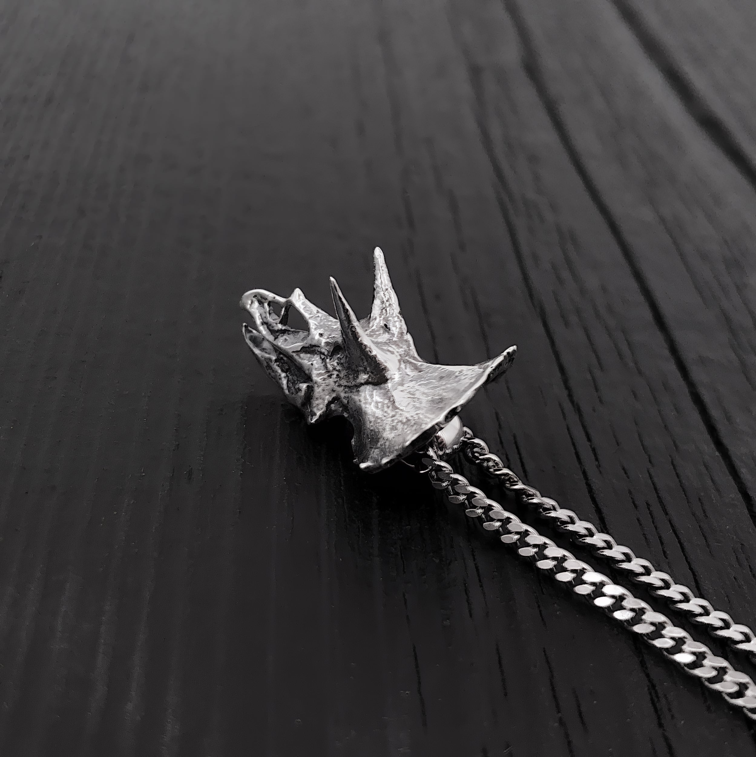 Saber Tooth Cat Skull Necklace