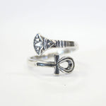 Silver Ankh Ring Egyptian Ring - Moon Raven Designs