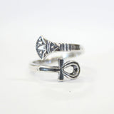Silver Ankh Ring Egyptian Ring - Moon Raven Designs
