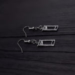 Tiny Guillotine Earrings - Solid Hand Cast 925 Sterling Silver on Stainless Steel Hooks - Moon Raven Designs