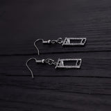 Tiny Guillotine Earrings - Solid Hand Cast 925 Sterling Silver on Stainless Steel Hooks - Moon Raven Designs