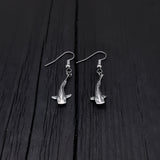 Tiny Whale Shark Earrings - Solid 925 Sterling Silver - Moon Raven Designs