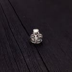 Silver Raven Skull Wrap Ring Sizes 4 to 13 Solid Hand Cast Silver Plated Bronze - Moon Raven Designs