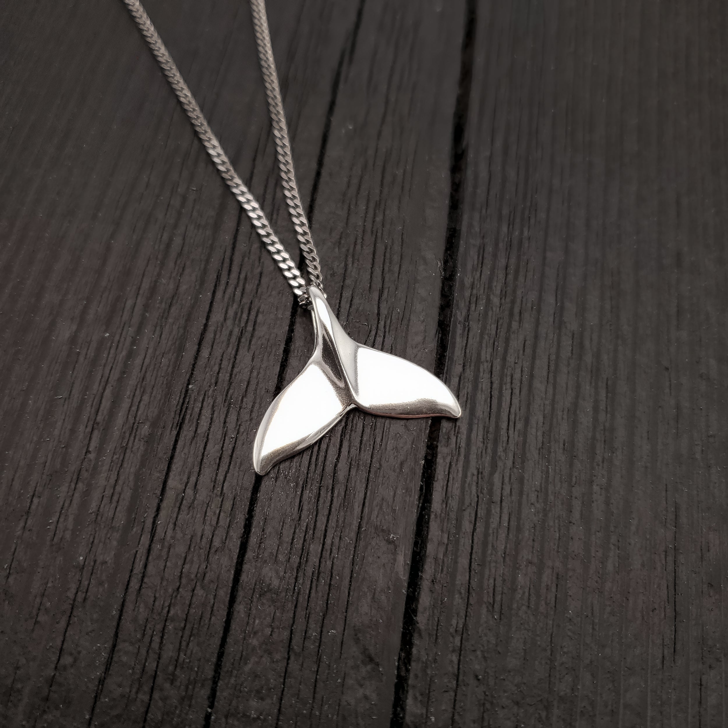 Humpback Whale Fluke Necklace Whale Tail Pendant - Moon Raven Designs