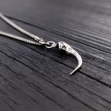 Rattlesnake Fang Charm Pendant Necklace - Moon Raven Designs 