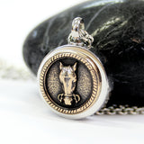 Horse Face Necklace Cremation Urn - Moon Raven Designs