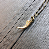 Velociraptor Claw Necklace in Solid Bronze Deinonychus Claw Dinosaur Claw