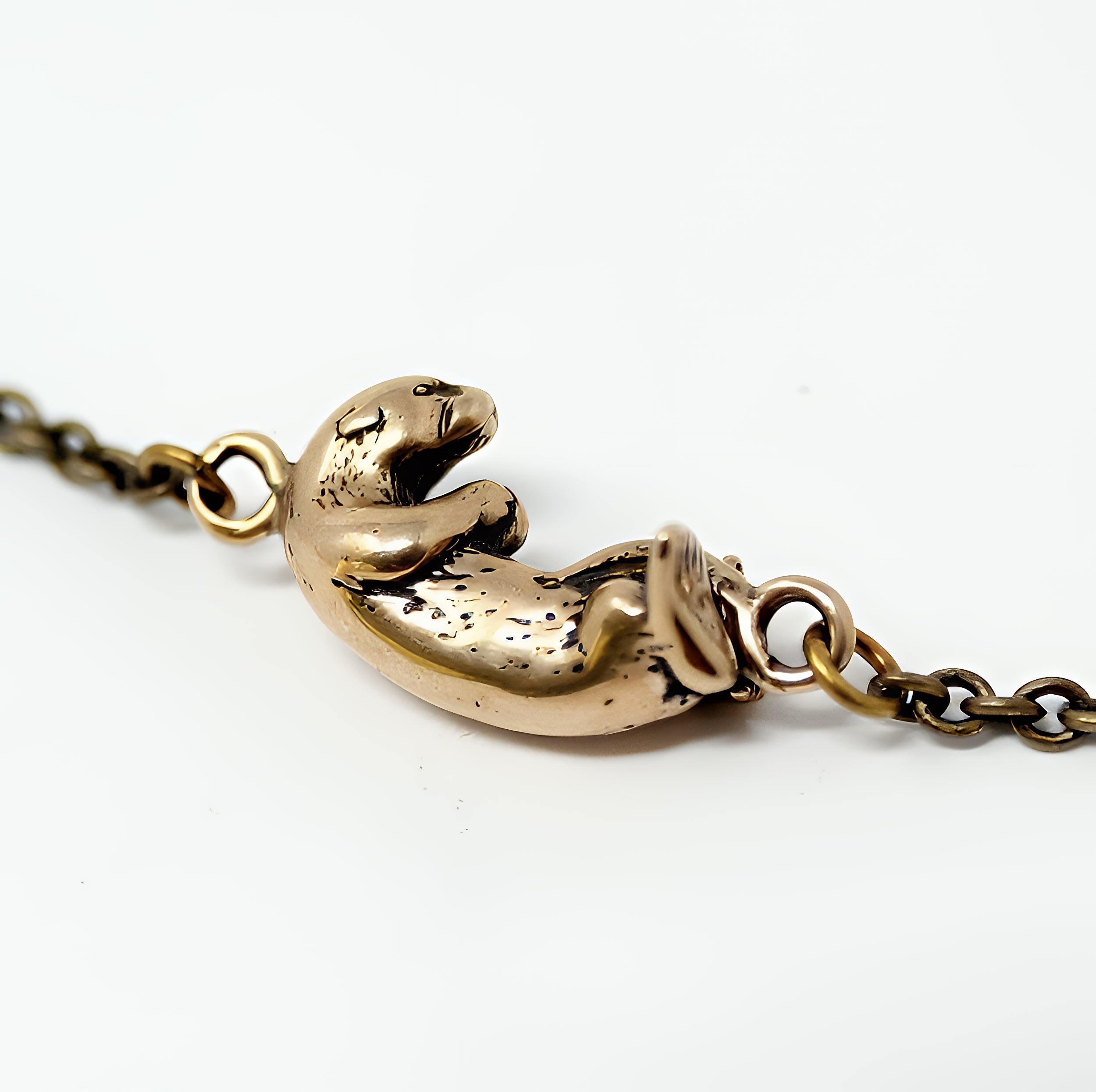 Floating Otter Charm Necklace - Moon Raven Designs