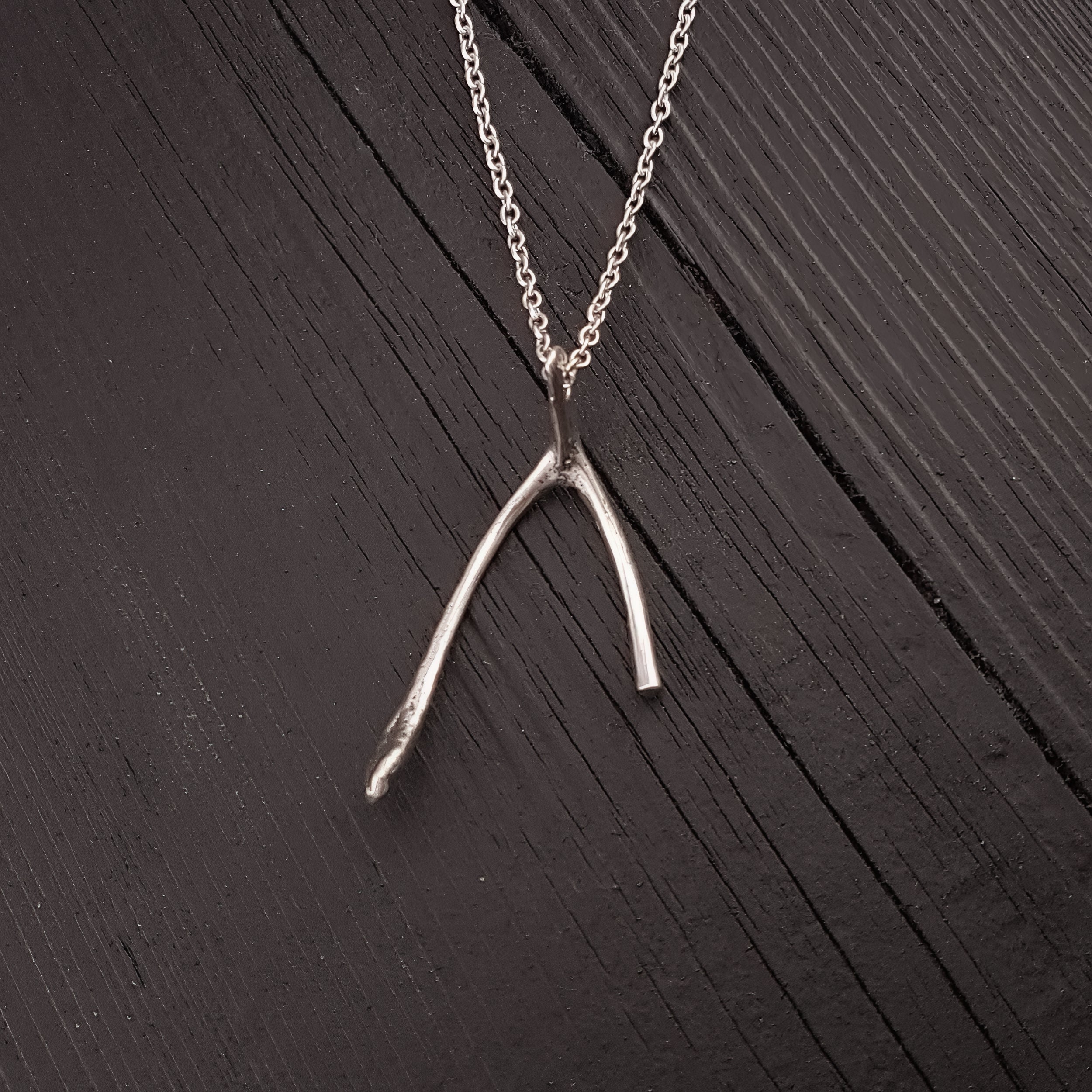 Broken Wishbone Necklace - Moon Raven Designs