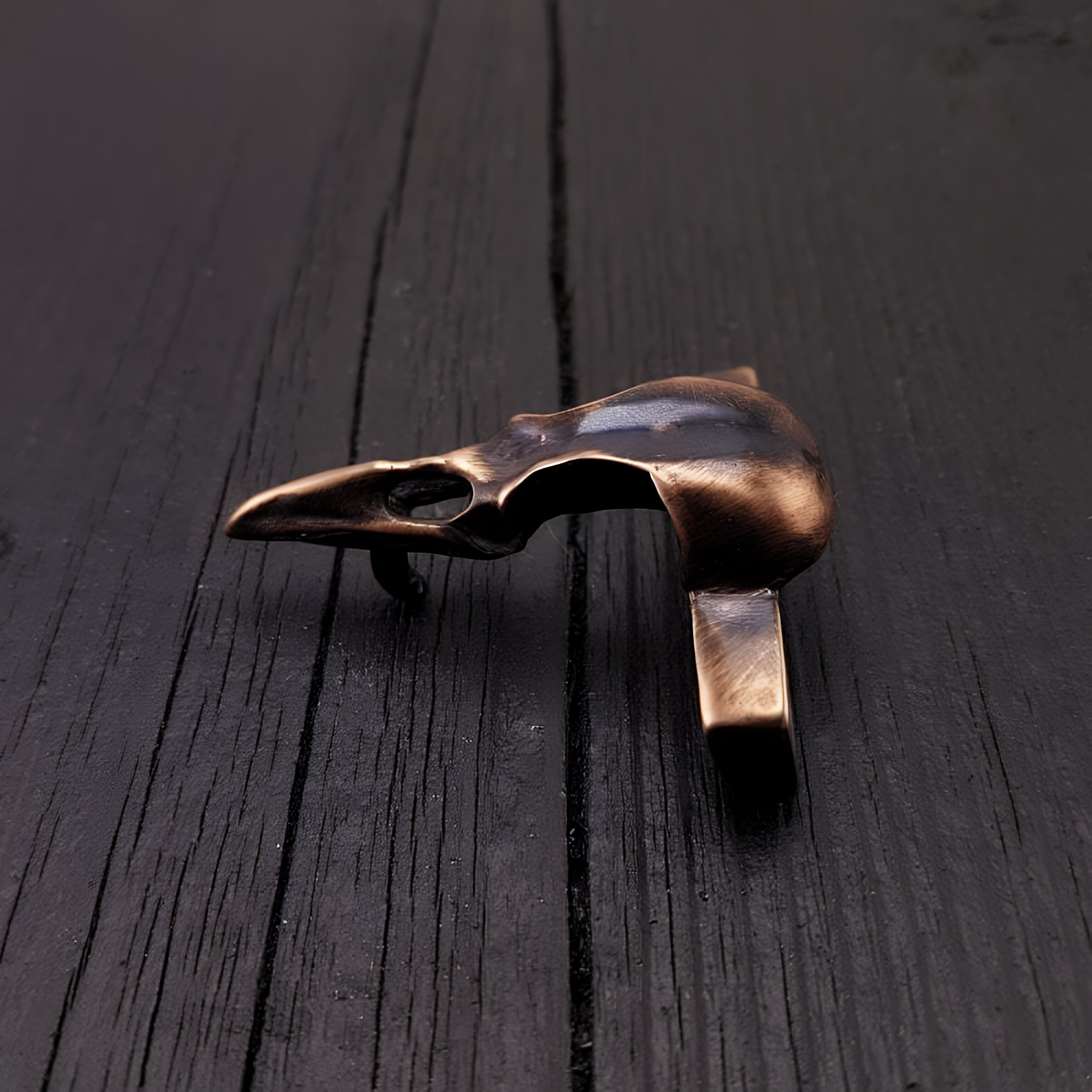 Crow Skull Belt Buckle Solid Hand Cast Bronze Fits 1.5 Inch Belt Oxidised Antique Finish Raven Skull - Moon Raven Designs