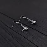 Tiny Whale Shark Earrings - Solid 925 Sterling Silver - Moon Raven Designs