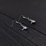 Tiny Whale Shark Earrings - Solid 925 Sterling Silver - Moon Raven Designs