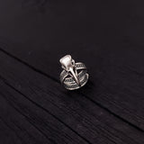 Silver Raven Skull Wrap Ring Sizes 4 to 13 Solid Hand Cast Silver Plated Bronze - Moon Raven Designs