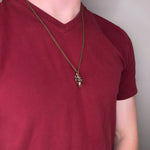 Grey Wolf Skull Necklace in Solid Bronze Wolf Skull Pendant Wolf Skull Jewelry