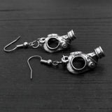 Gas Mask Earrings in Solid Sterling Silver Steampunk Gas Mask