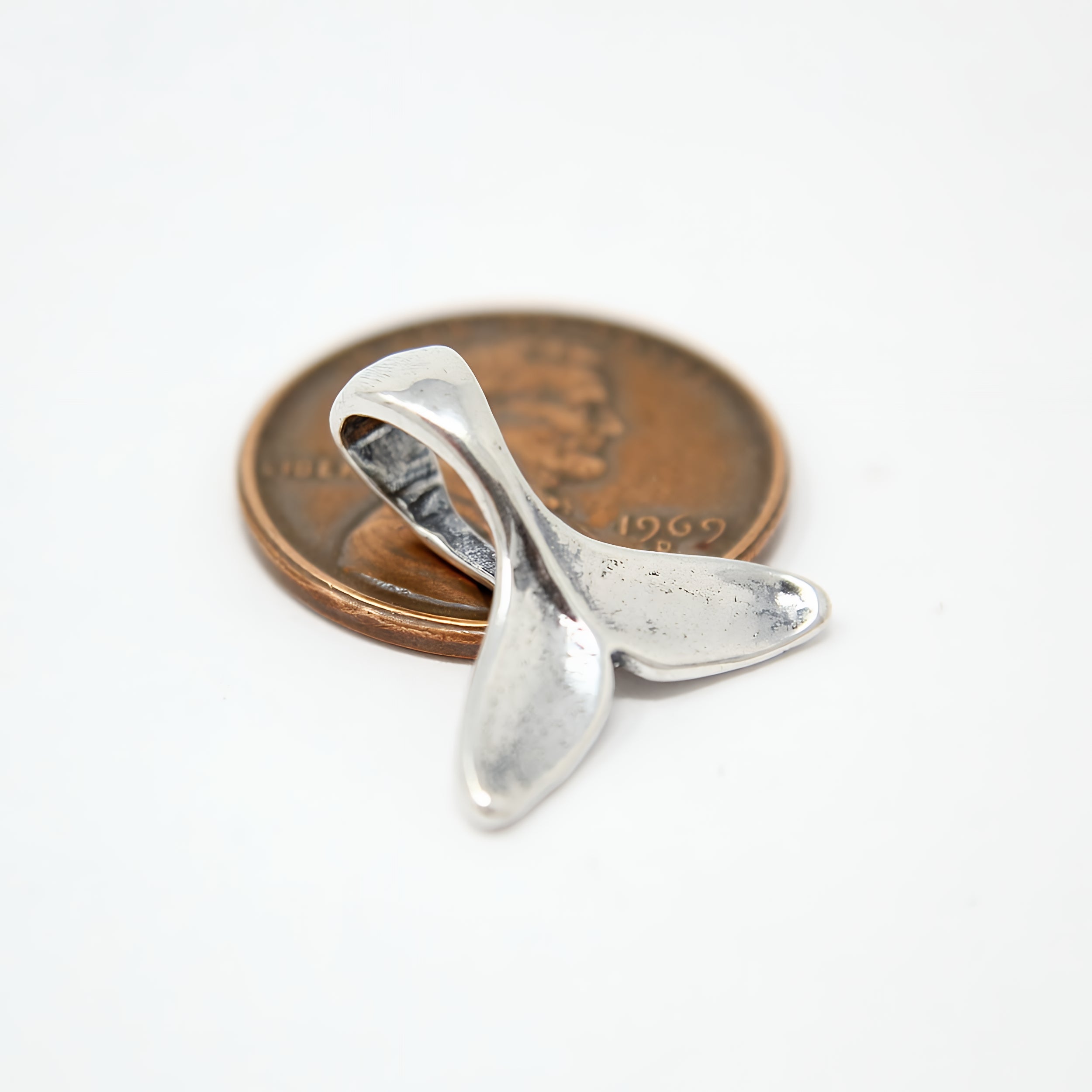 Whale Tail - 925 Sterling Silver European Style Charm Bead - Fits most Major Brands