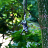 Hanging Baby Possum Pendant Necklace - Solid 925 Sterling Silver Multiple Chain Lengths Animal Jewelry Gift for Her