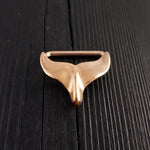 Whale Tail Belt Buckle Humpback Whale Fluke in Solid Bronze - Moon Raven Designs