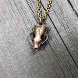 Hyena Skull Necklace in Solid Bronze