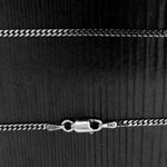 Sterling Silver Replacement Chain 2.3mm Diameter 925 Solid Sterling Necklace Chain Oxidized - Various Lengths Available