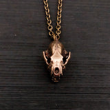 Wolverine Skull Necklace in Solid Bronze Wolverine Skull Pendant Wolverine Skull Jewelry