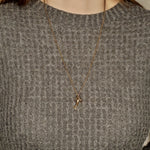 Whale Charm Pendant Necklace - Solid Hand Cast Bronze Breaching Humpback - Jewelry Gift for Him or Her