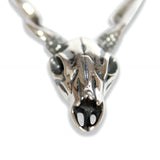 Sterling Deer Skull Pendant Necklace - Moon Raven Designs